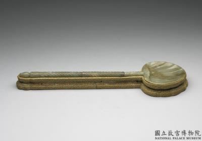 图片[3]-Jade long-handled spoon, Mughal Empire-China Archive